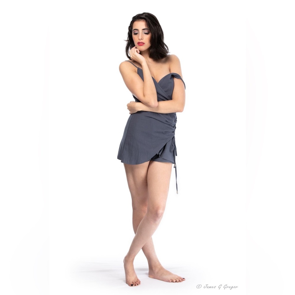 Olive Scent Summer romper with cute tie detailing